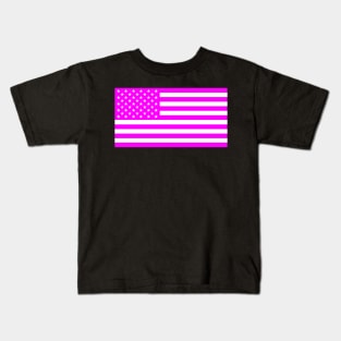 American Flag (Pink) Kids T-Shirt